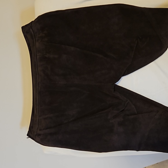 DANIER - SUEDE leather pants - Dark Chocolate Size 2 - Picture 10 of 14